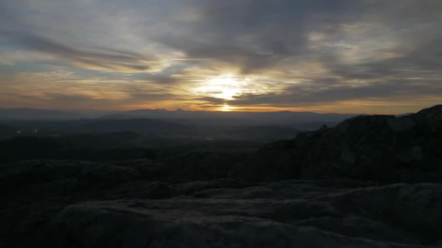 Clouds are moving in the horizon