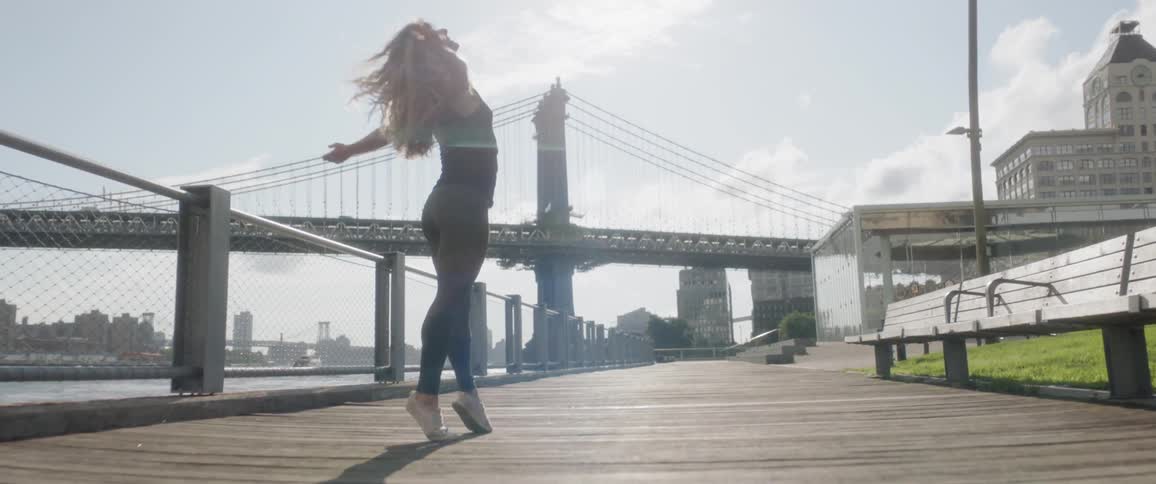 Woman Dancing In New York