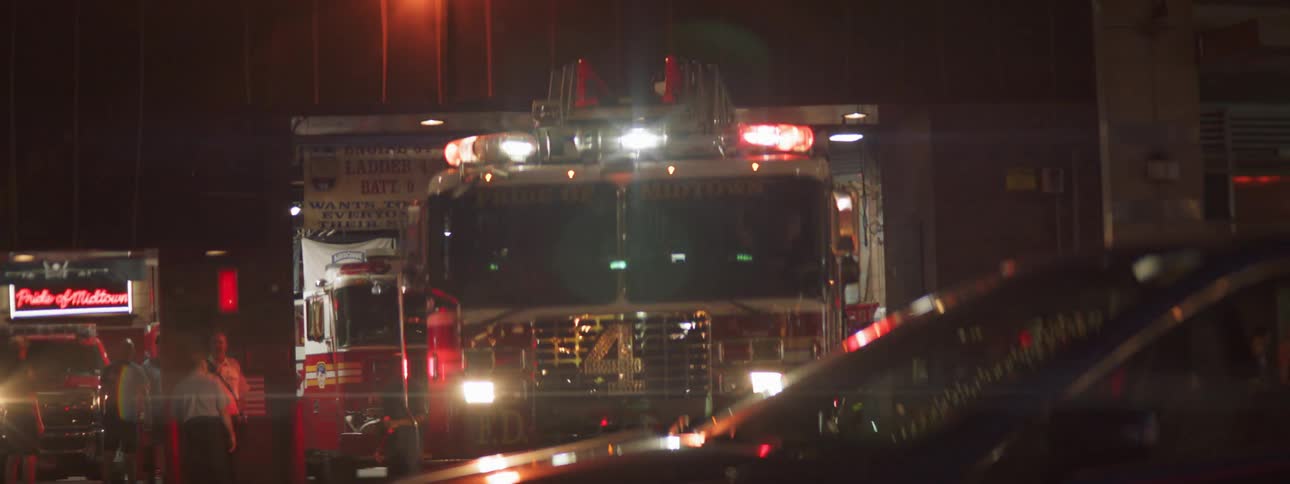 Firetruck flashing lights