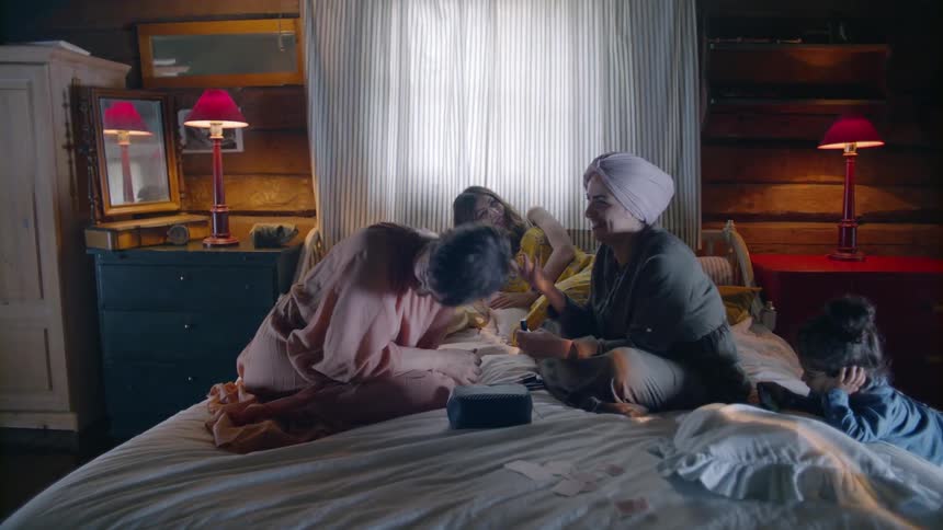 Family And Friends In Dark House