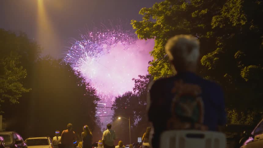 Fireworks In City
