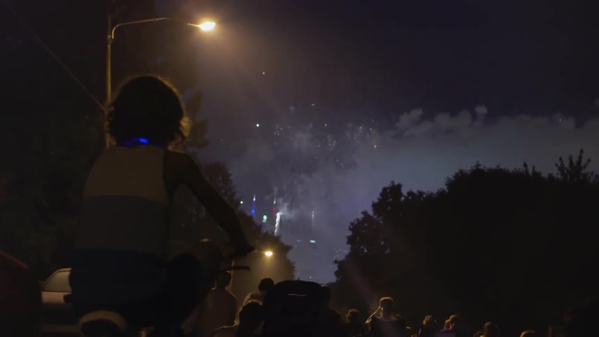 Fireworks In City