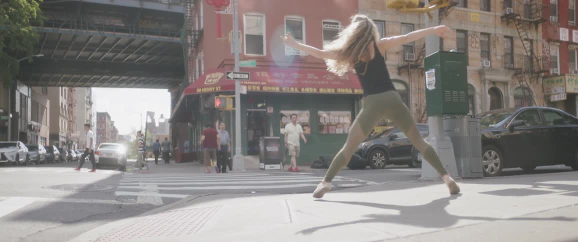 Woman Dancing In New York