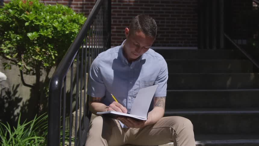 Man Praying At Church