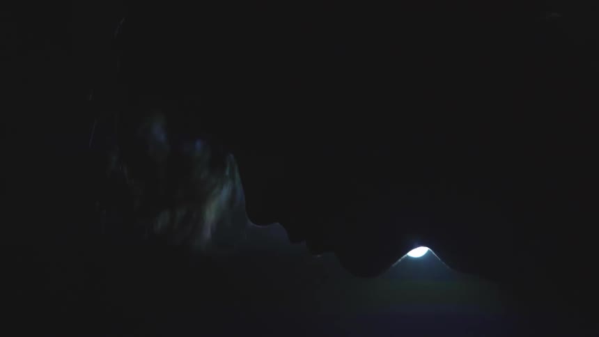 Man In Room With Abstract Lights