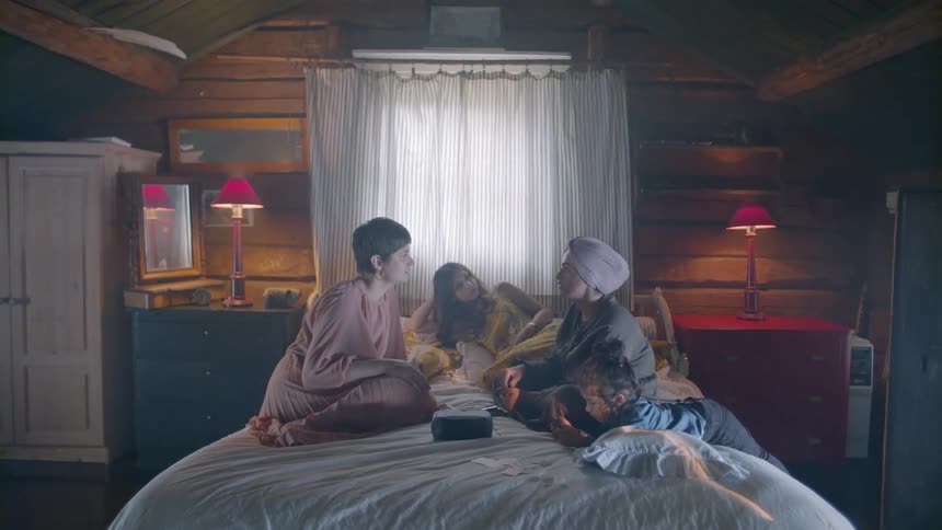 Family And Friends In Dark House