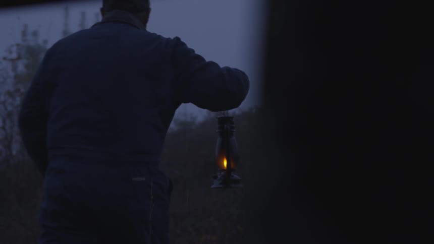 Man Reading Bible In Forest