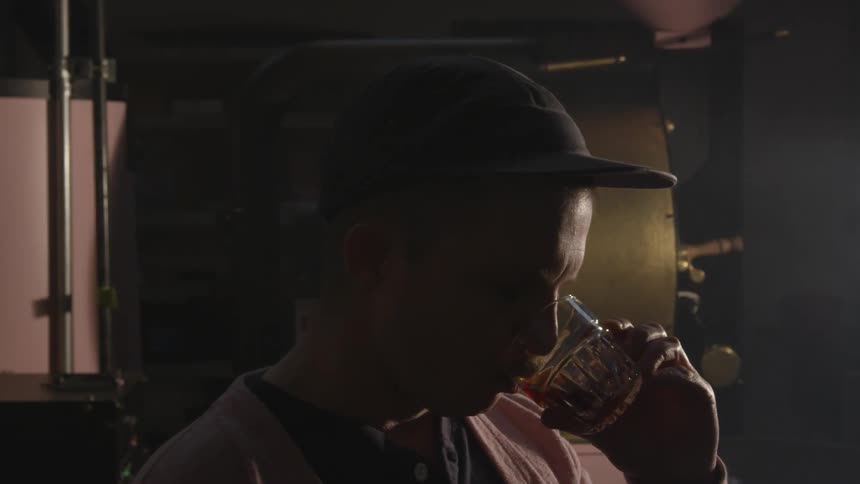 Man Roasting Coffee