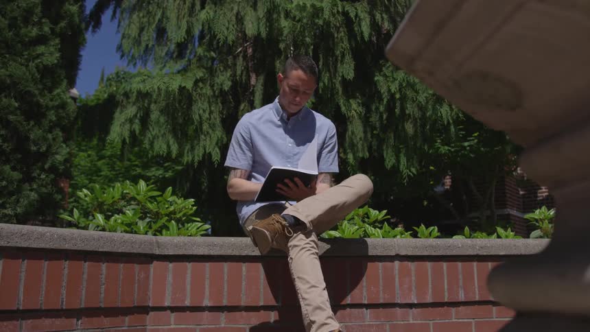 Man Praying At Church