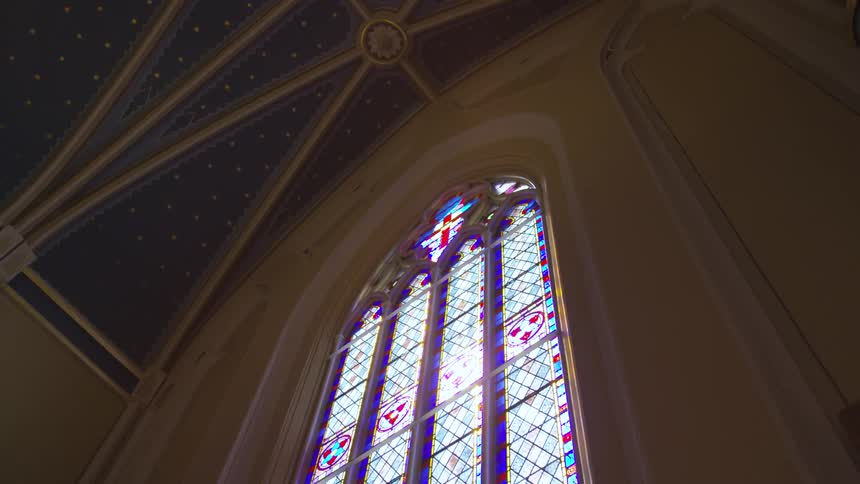 Man Praying At Church