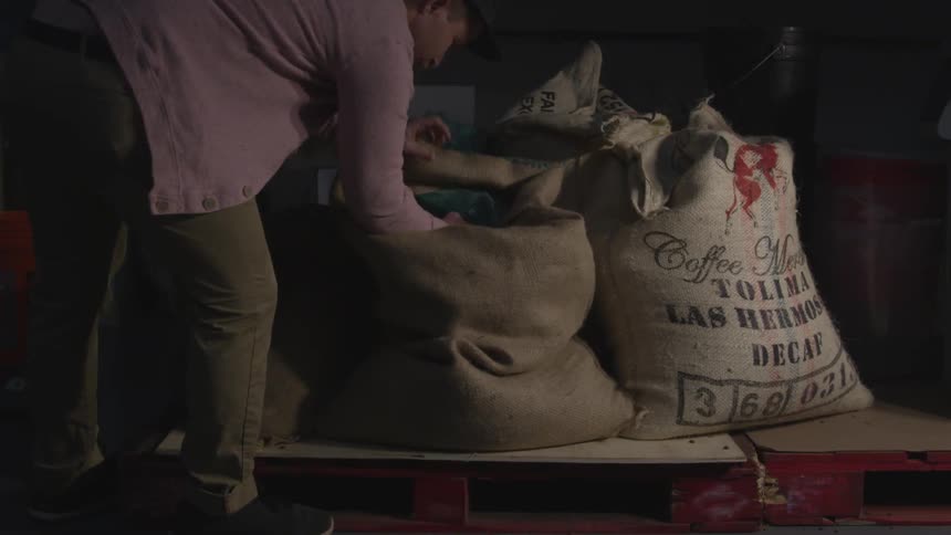 Man Roasting Coffee
