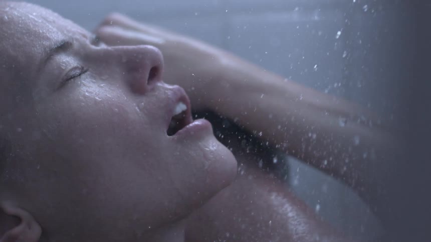 A couple in a shower