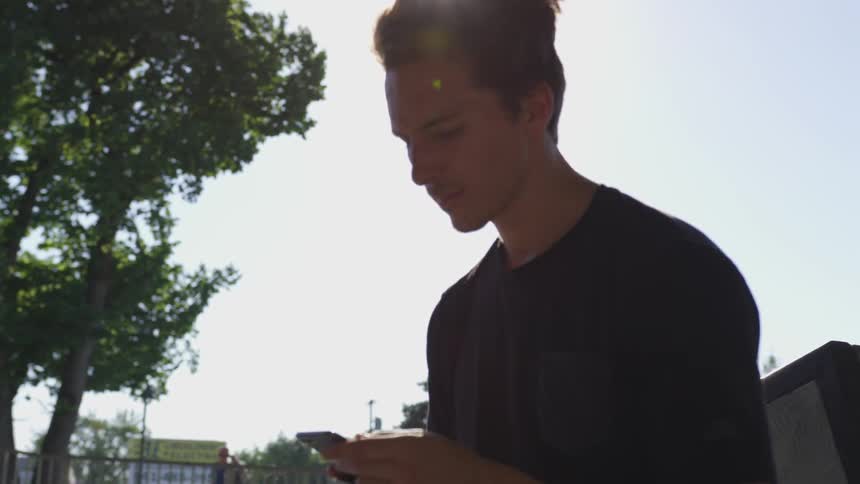 Man Skateboarding In The City