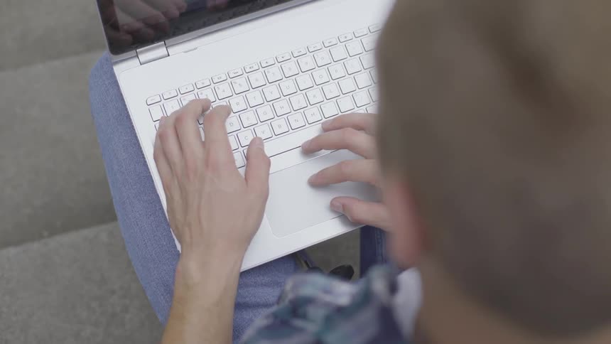 Man Studying On Campus