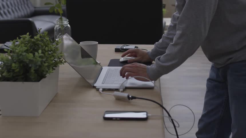 Man Using Electronics