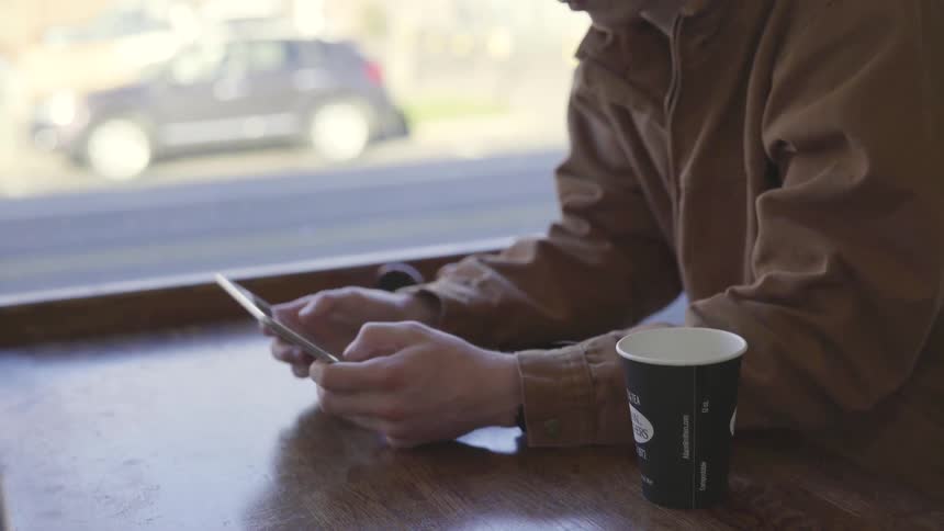 Man Using Electronics