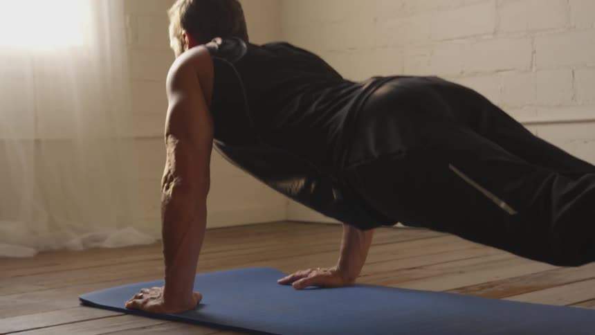 Man Working Out By Himself