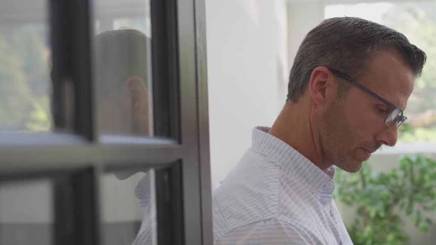 Man Working In Office By Himself