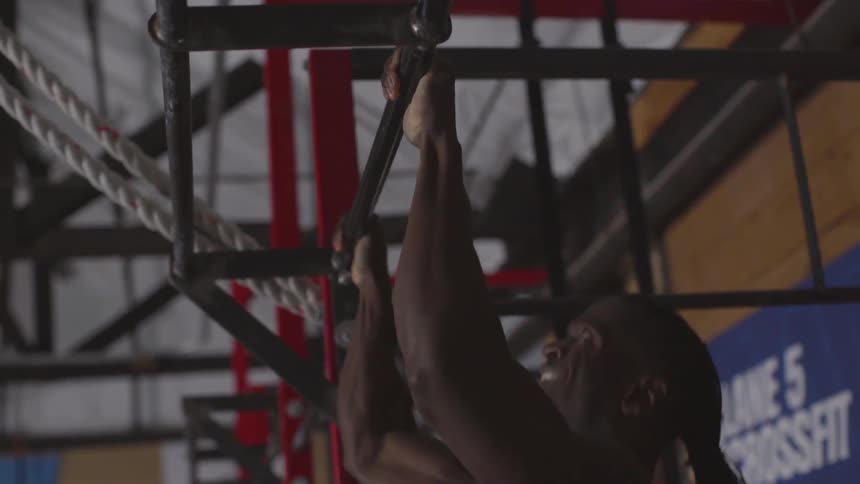 Man Working Out In Gym