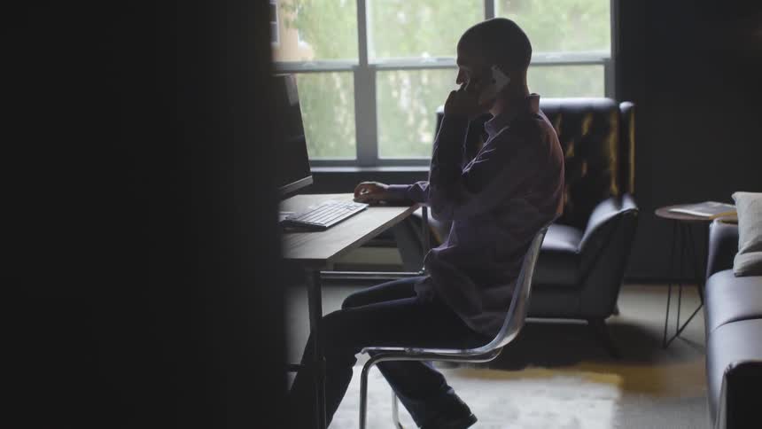 Man Working In Office