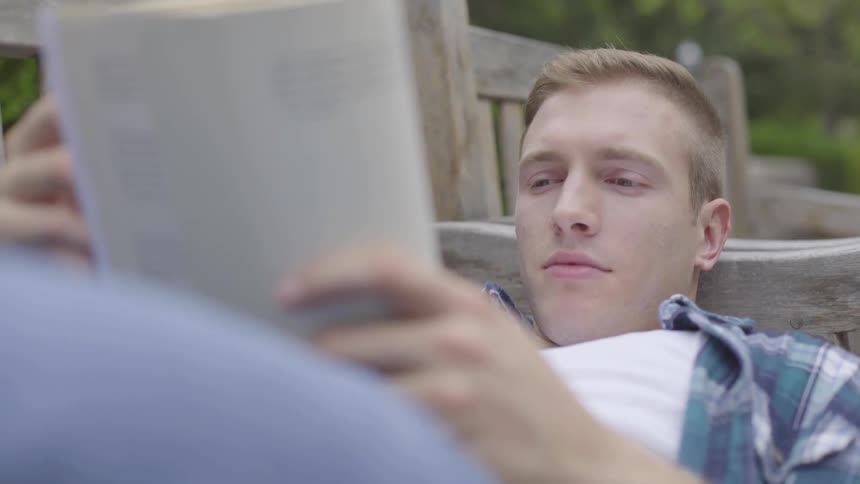 Man Studying On Campus