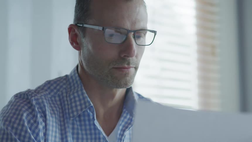 Man Working At Home