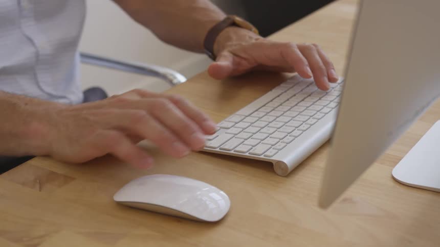 Man Working In Office By Himself