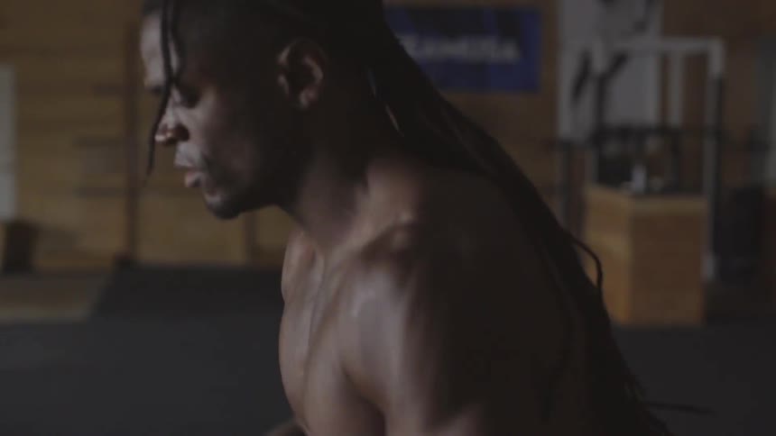 Man Working Out In Gym