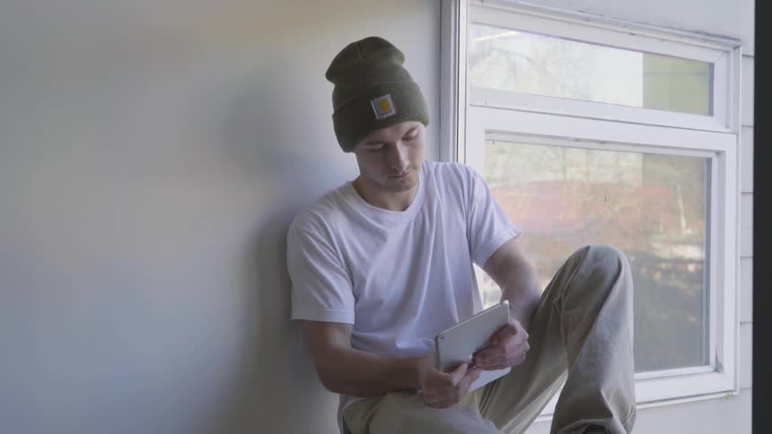Man Using Electronics