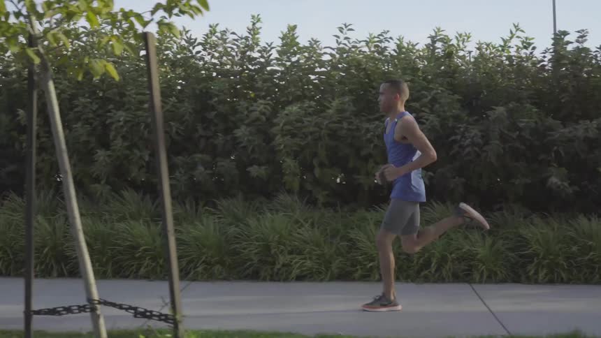 Man Warming Up And Running