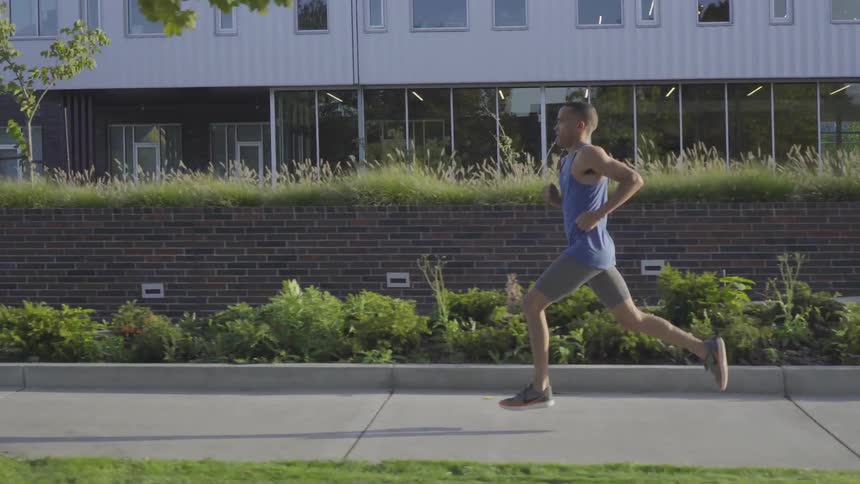 Man Warming Up And Running