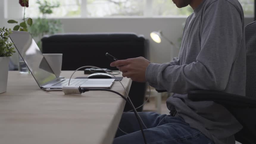 Man Using Electronics