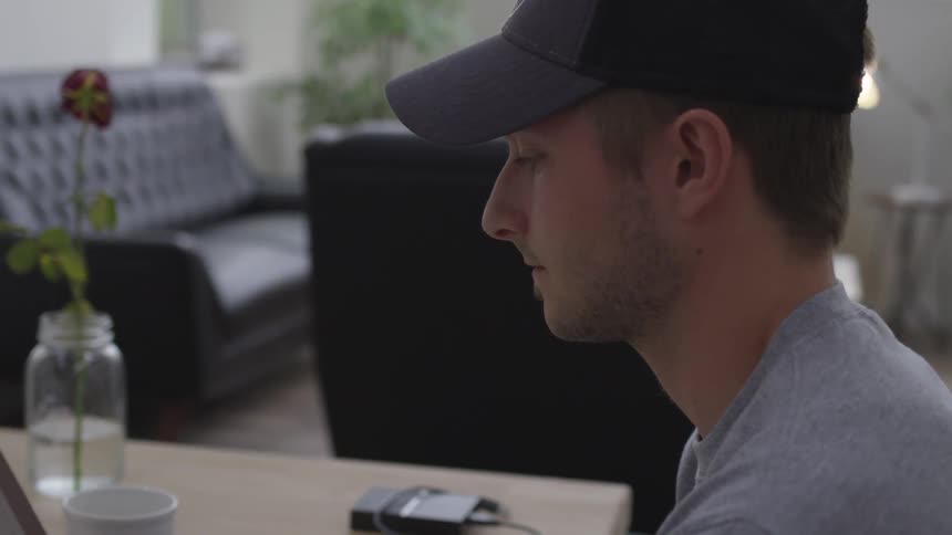 Man Using Electronics