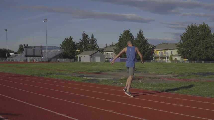 Man Warming Up And Running