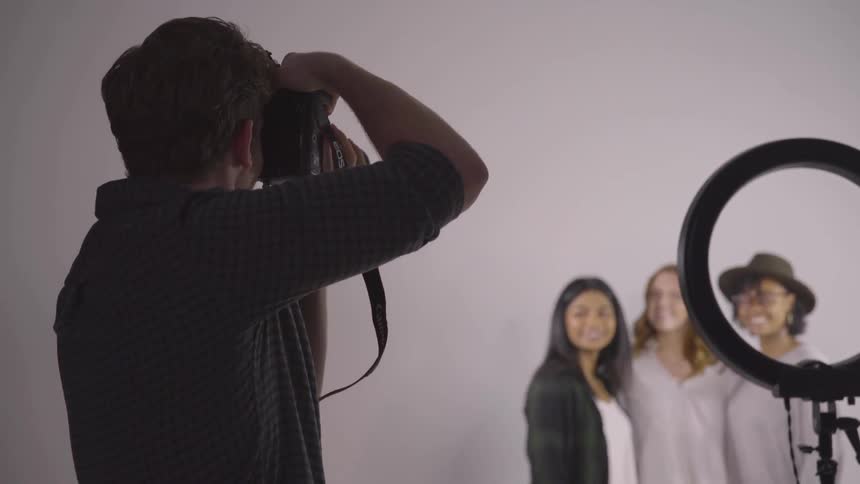 Models At A Studio Photoshoot