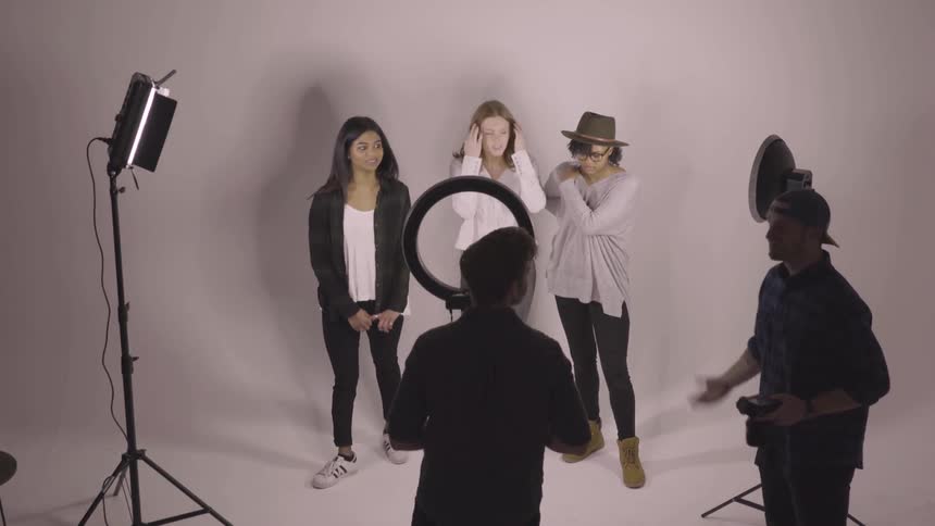 Models At A Studio Photoshoot