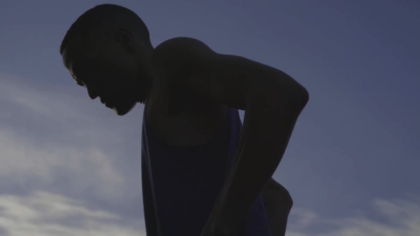 Man Warming Up And Running