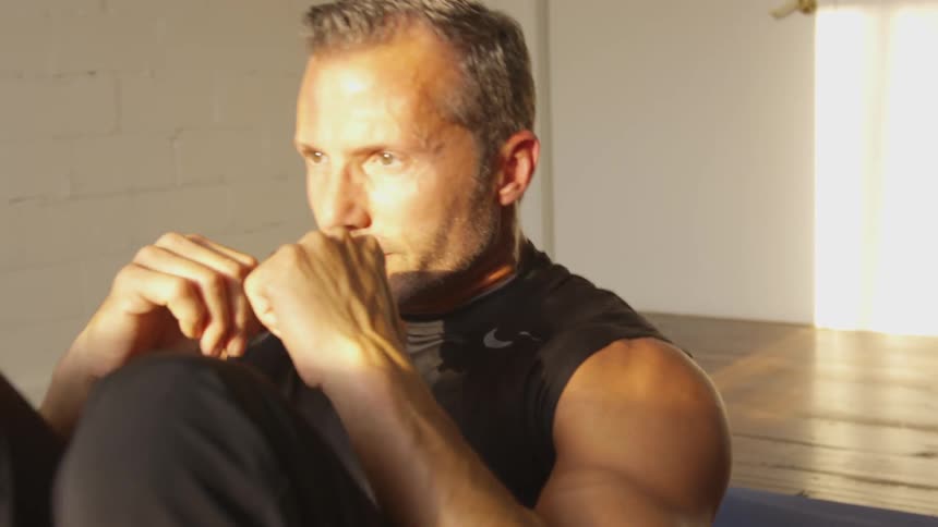 Man Working Out By Himself