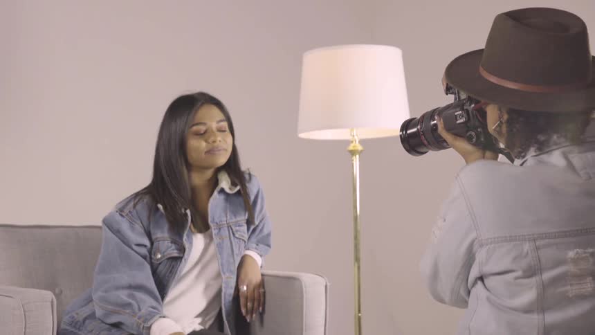 Models At A Studio Photoshoot