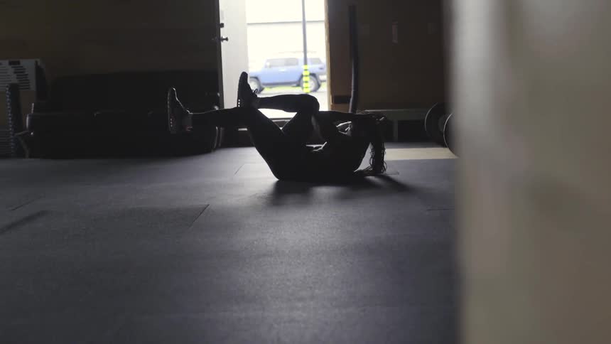 Man Working Out In Gym