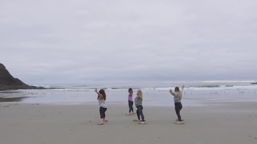 Moms Doing Yoga And Spending Time With Each Other