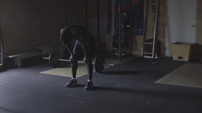Man Working Out In Gym