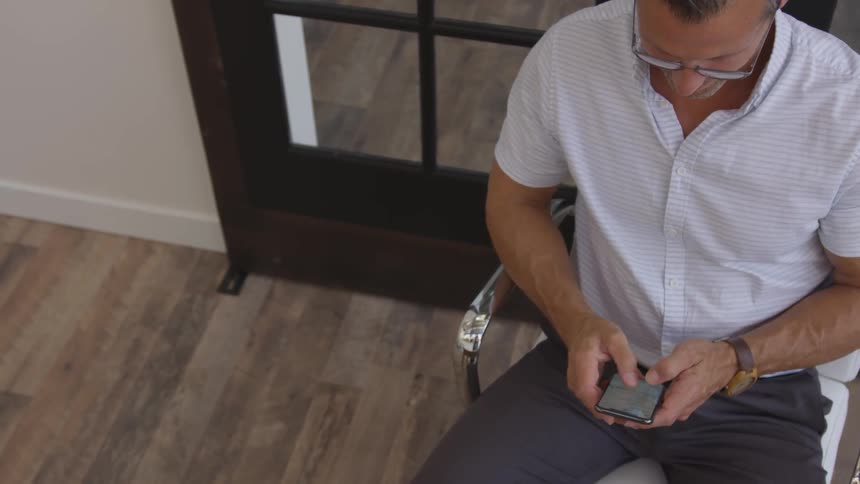 Man Working In Office By Himself