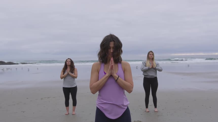 Moms Doing Yoga And Spending Time With Each Other