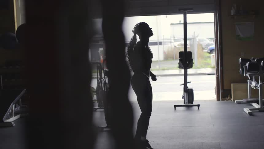 Man Working Out In Gym