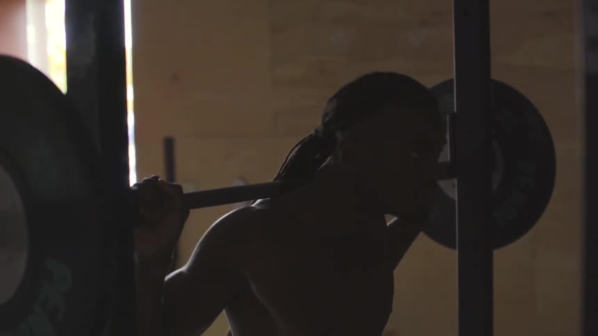 Man Working Out In Gym