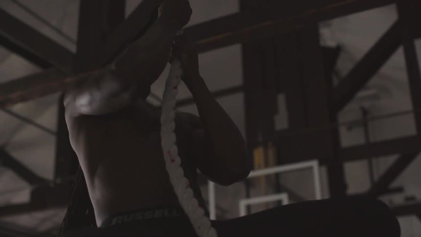 Man Working Out In Gym
