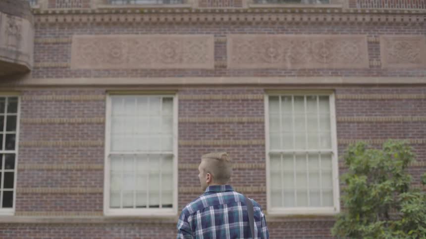Man Studying On Campus