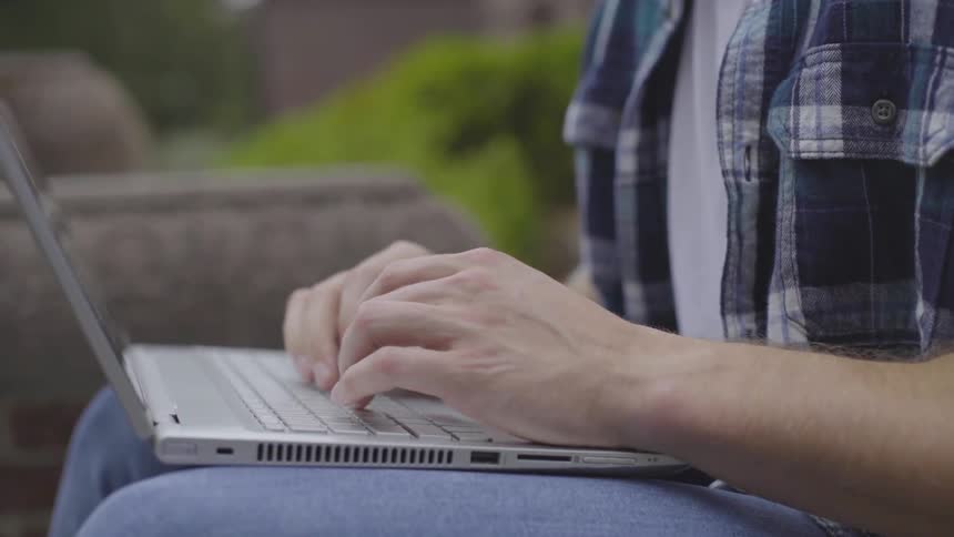 Man Studying On Campus