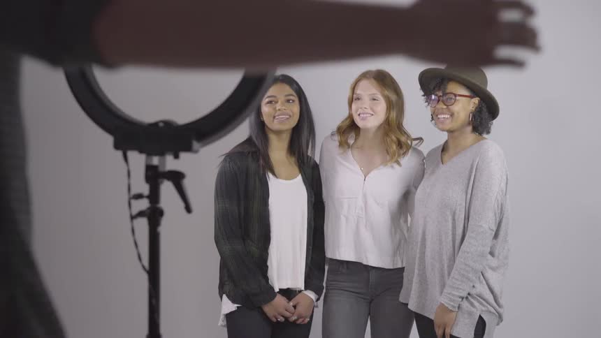 Models At A Studio Photoshoot